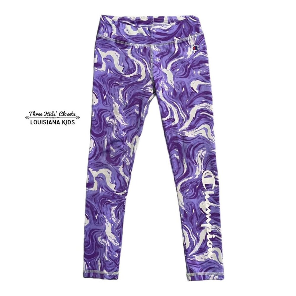 Champion Sz 6/7 Purple Marble Leggings